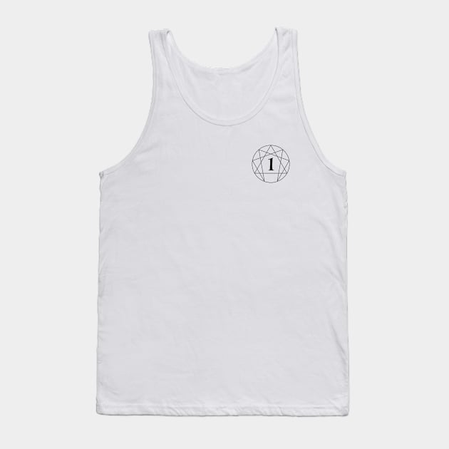 Enneagram One - The Reformer (Number Only) Tank Top by enneashop